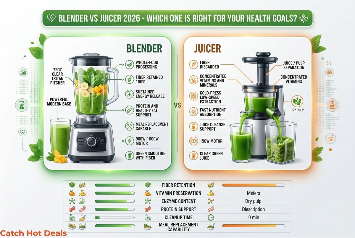 Blender vs Juicer 2026 — Which One Is Right for Your Health Goals? Side-by-Side Comparison