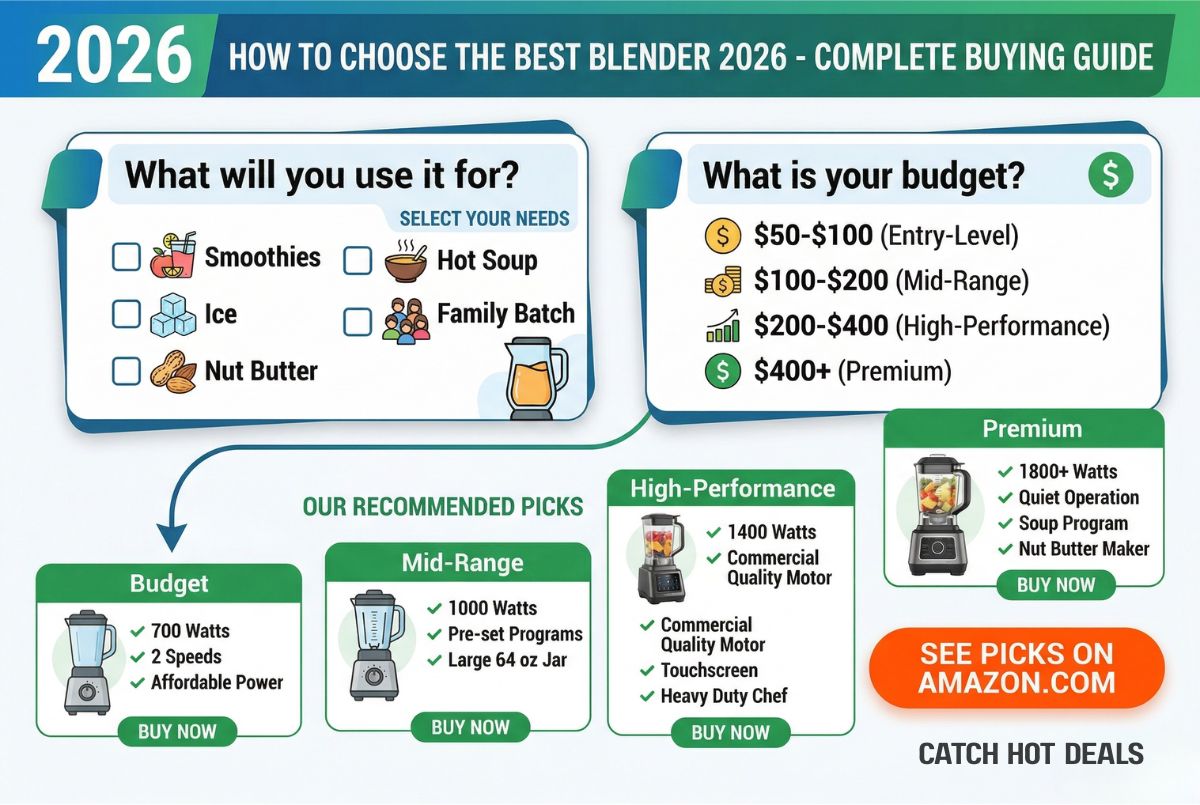 How to Choose the Best Blender 2026 - Complete Buying Guide by Use Case and Budget