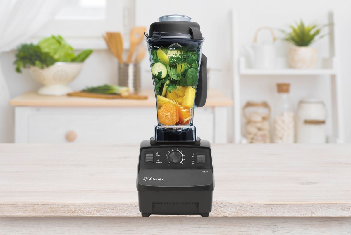Vitamix 5200 Professional blender 1380W with 64oz container in sleek black finish on premium kitchen counter