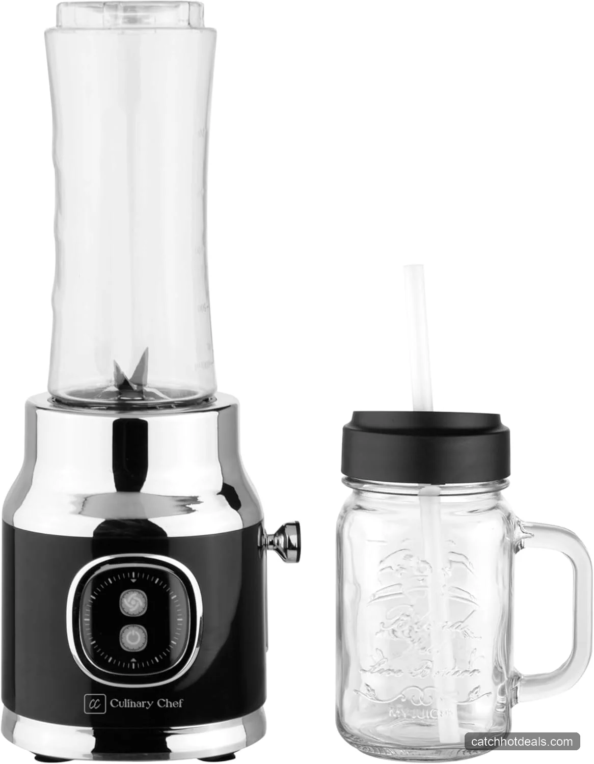 CULINARY CHEF retro smoothie maker with mason jar product image