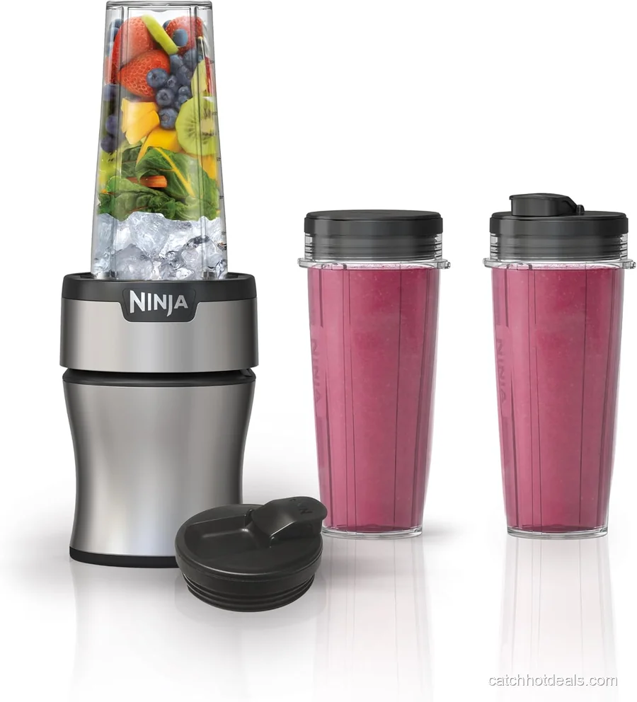 Ninja Nutri-Plus BN301 900W personal smoothie blender with three 20 oz cups