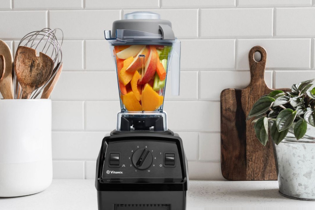 Vitamix E310 Explorian 1200W blender with 48oz low-profile container on neutral background